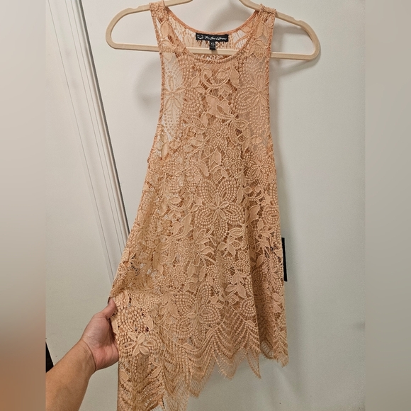 For Love & Lemon Summer Lilly Fairycore Mini Dress Pale Blush Size XS NWT - Picture 5 of 15
